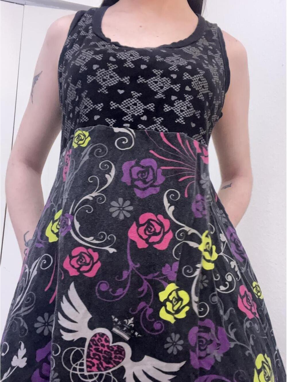 skull print dress
